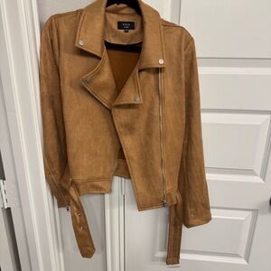 VICI Women's Cropped Suede Moto Jacket